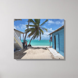 BAVARO BEACH PUNTA CANA #1 ON CANVAS     20 "x 16"