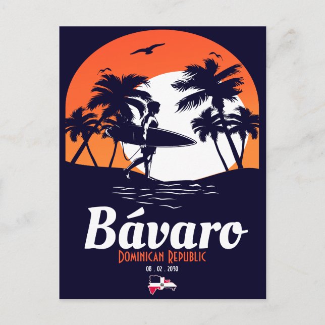 Bávaro Dominican Republic Vintage Souvenirs Postcard (Front)