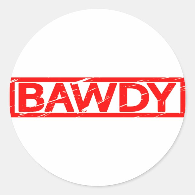 Bawdy Stamp Classic Round Sticker (Front)