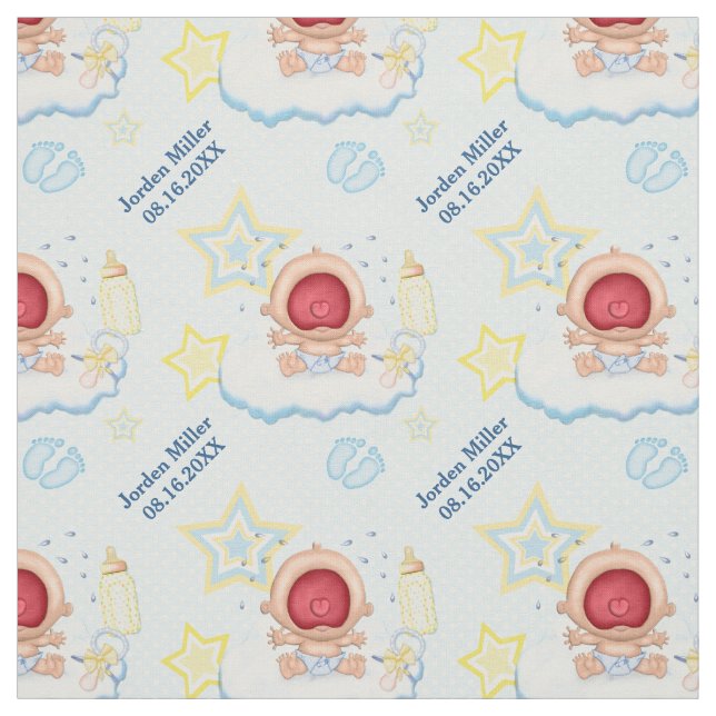 Bawling Baby Boy - Custom Text Fabric (Swatch)