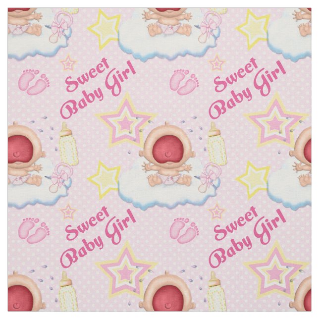 Bawling Baby Girl Fabric (Swatch)