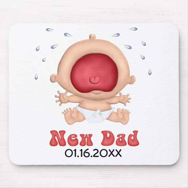 Bawling Baby - New Dad - Customise Mouse Mat (Front)