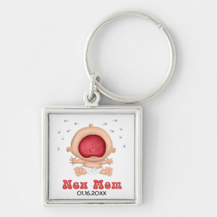 Bawling Baby - New Mum - Customise Key Ring