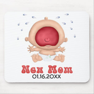 Bawling Baby - New Mum - Customise Mouse Mat
