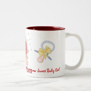 Bawling Baby - New Mum - Girl - Customise Two-Tone Coffee Mug