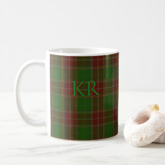 Baxter Clan Tartan with your monogram / initials Coffee Mug