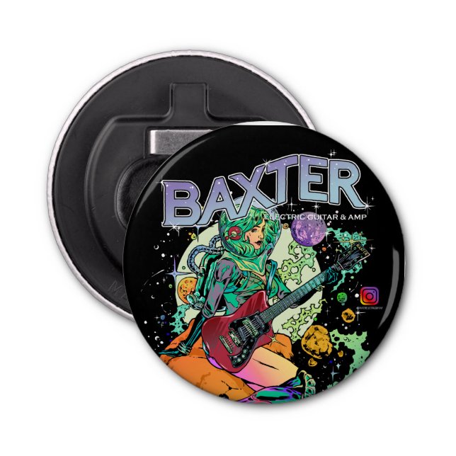 Baxter Cosmonaut Magnetic Bottle Opener (Front)