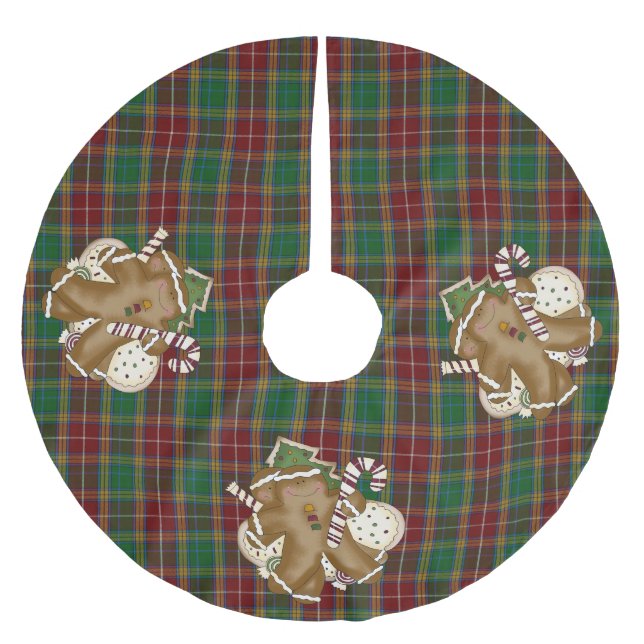 Baxter Plaid Festive Christmas Tree Skirt (Front)