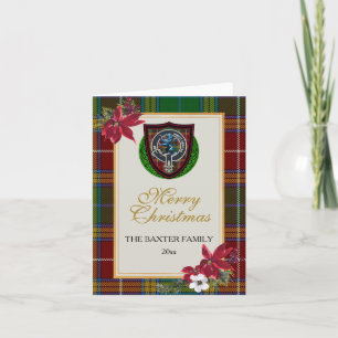 Baxter Scottish Clan Tartan & Crest Card