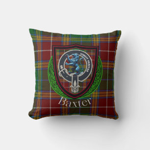 Baxter Scottish Clan Tartan Crest Cushion