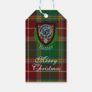 Baxter Scottish Clan Tartan & Crest Gift Tags