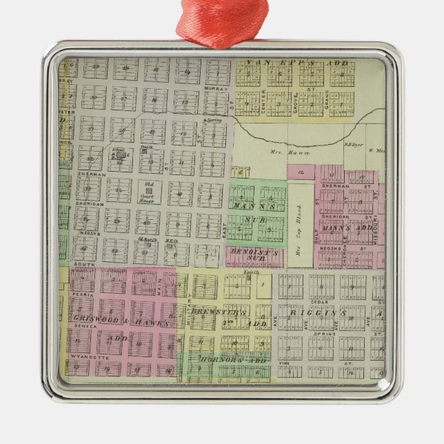 Baxter Springs, Cherokee County, Kansas Metal Tree Decoration (Front)