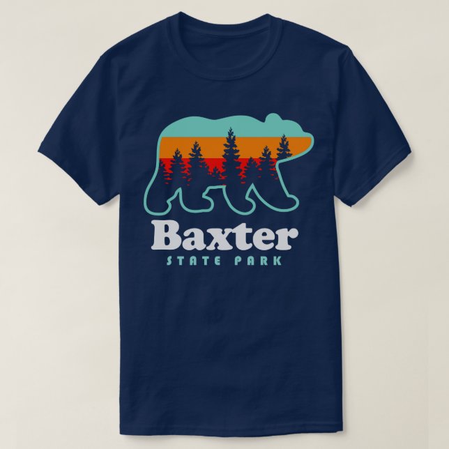 Baxter State Park Bear Maine Camping T-Shirt (Design Front)