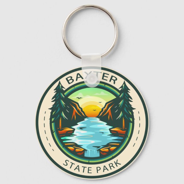 Baxter State Park Maine Badge Key Ring (Front)