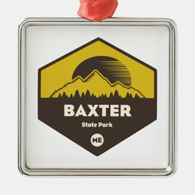 Baxter State Park, Maine Metal Tree Decoration (Front)