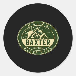 Baxter State Park Maine Nature Hike Outdoors Classic Round Sticker