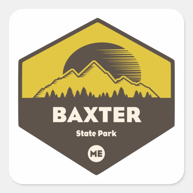 Baxter State Park, Maine Square Sticker (Front)