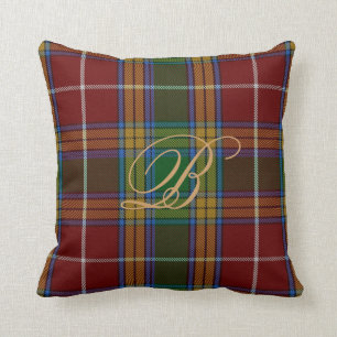 Baxter Tartan Monogram Pillow