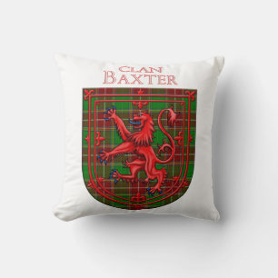 Baxter Tartan Scottish Plaid Lion Rampant Cushion