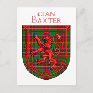 Baxter Tartan Scottish Plaid Lion Rampant Postcard