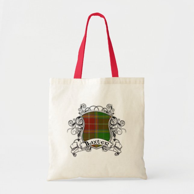 Baxter Tartan Shield Tote Bag (Front)