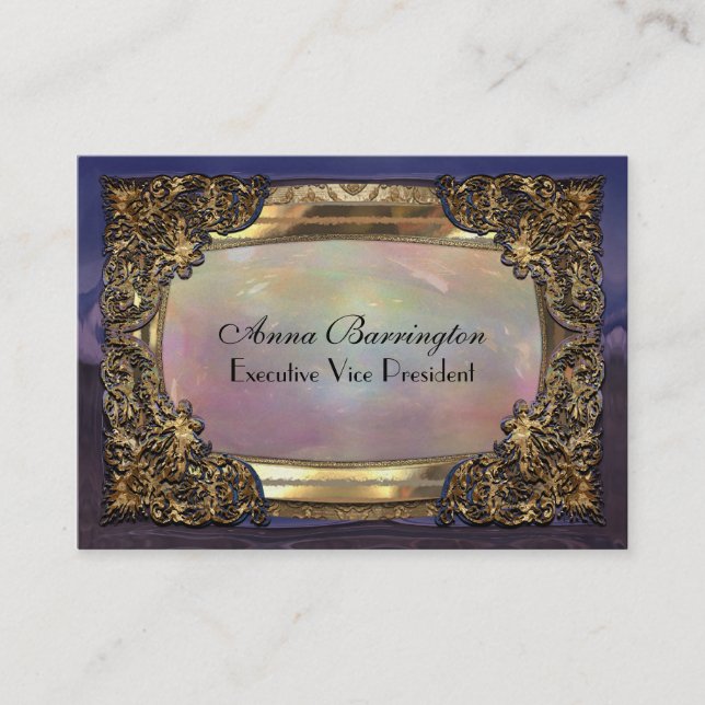 Baxterly's Elegant Pearl Professional Business Card (Front)