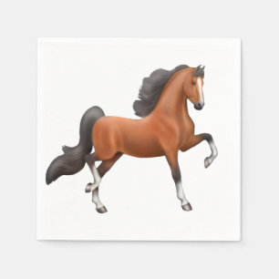 Bay American Saddlebred Horse Napkins