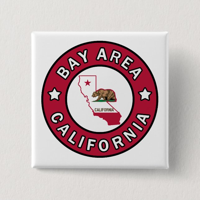 Bay Area California 15 Cm Square Badge (Front)