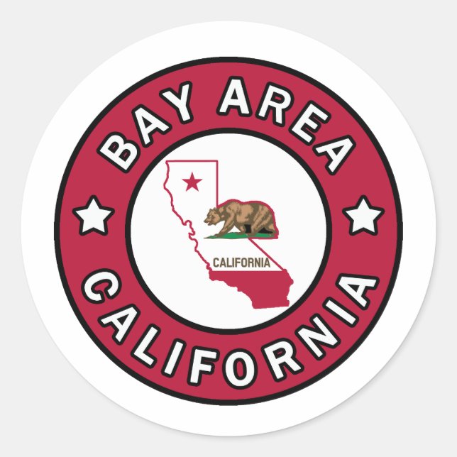 Bay Area California Classic Round Sticker (Front)