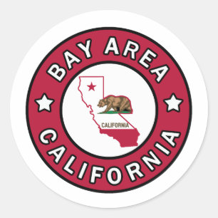 Bay Area California Classic Round Sticker