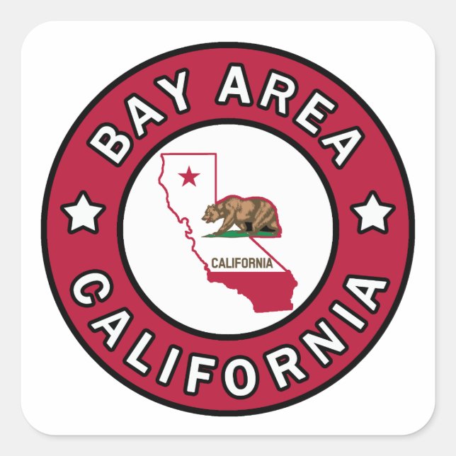 Bay Area California Square Sticker (Front)