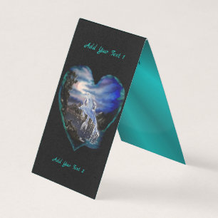 Bay at Night , Dolphin Love Place Card