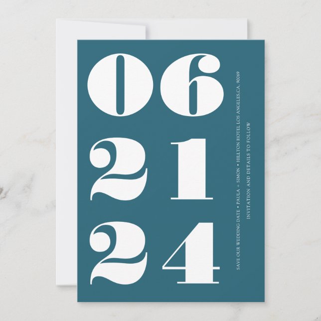 Bay Blue clean elegant modern and minimalistic Invitation (Front)