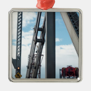 Bay Bridge and Construction Metal Tree Decoration