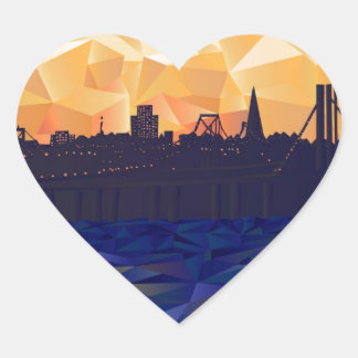 Bay Bridge Heart Sticker