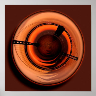 Bay Bridge latte with a double shot of sunrise Poster