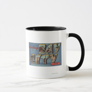 Bay City, Michigan - Large Letter Scenes Mug