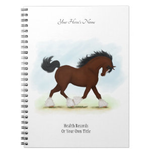 Bay Clydesdale Personalised Horse Owner's Journal