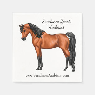Bay Egyptian Arabian Horse Napkin