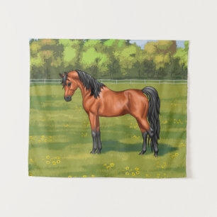Bay Egyptian Arabian Horse Tapestry
