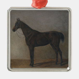 Bay Gelding Horse (by Albrecht Adam) Metal Tree Decoration