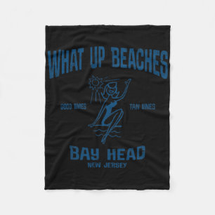 Bay Head New Jersey Nj Funny Vintage Beaches Tee Fleece Blanket