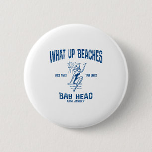 Bay Head New Jersey Nj Funny Vintage Beaches Tee M 6 Cm Round Badge