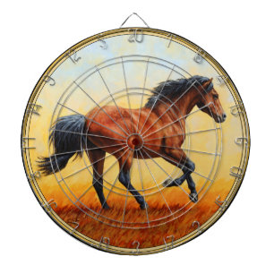 Bay Horse Galloping Dartboard