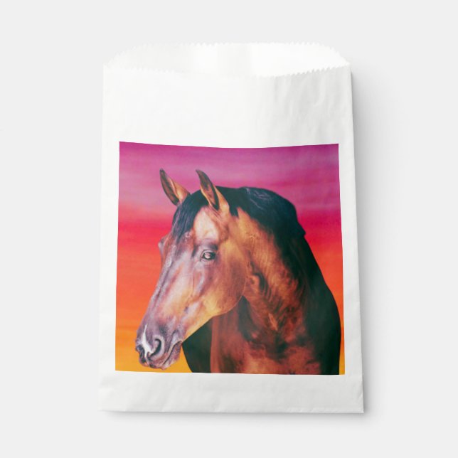 Bay Horse Gradient   Favour Bags (Front)