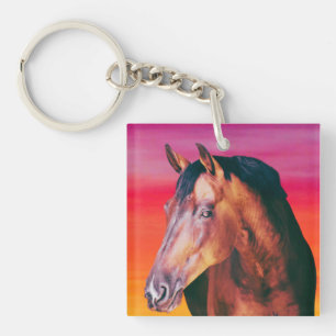 Bay Horse Gradient Key Ring