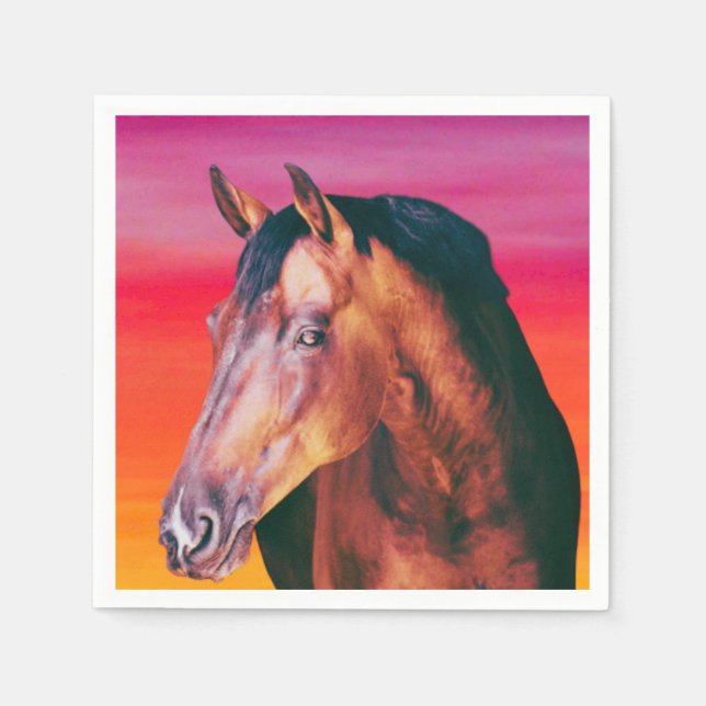 Bay Horse Gradient   Napkin (Front)