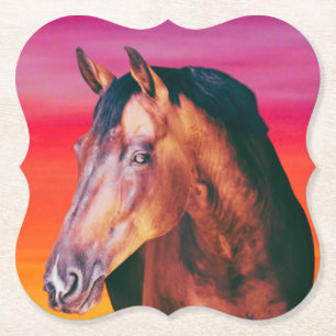 Bay Horse Gradient Paper Coaster