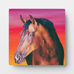 Bay Horse Gradient Plaque