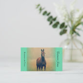 Bay Horse Standing in a Field Business Card (Standing Front)
